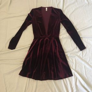American Apparel Deep-V Skater Dress